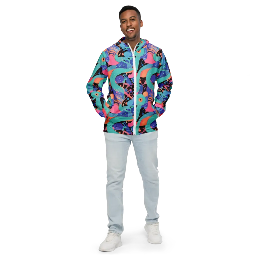 Candy Orbit on Men's Windbreaker — Front