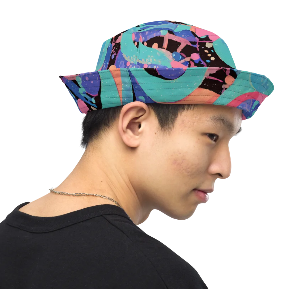 Candy Orbit on Reversible Bucket Hat — Right Outside