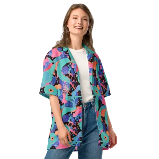 Candy Orbit on a Button Shirt