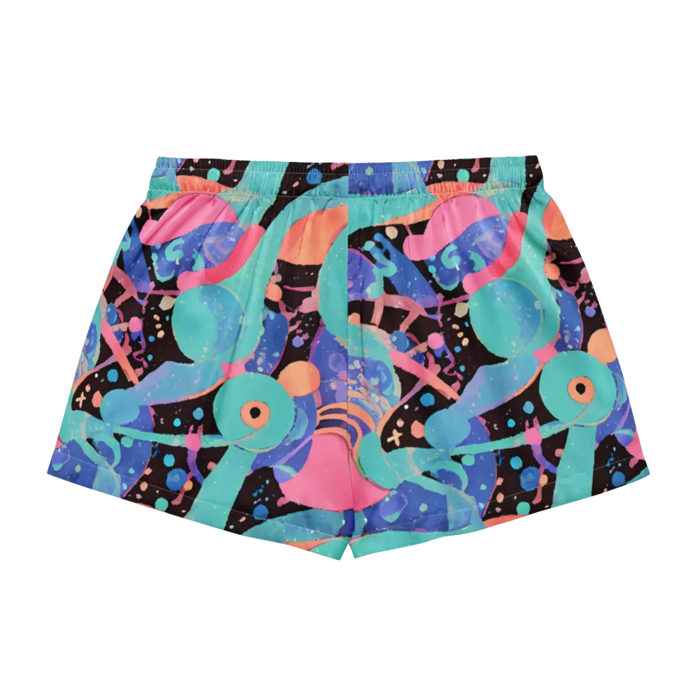 Candy Orbit on Women's Pajama Shorts — Back