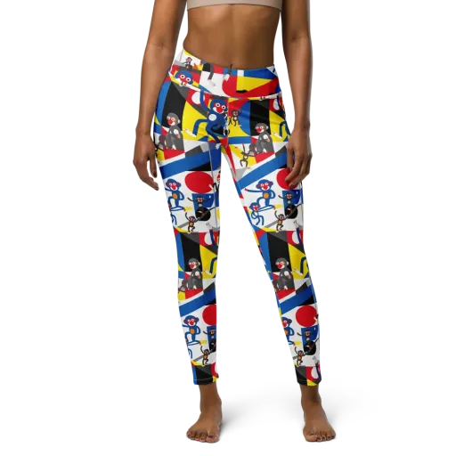 Primate Geometry on a Yoga Leggings