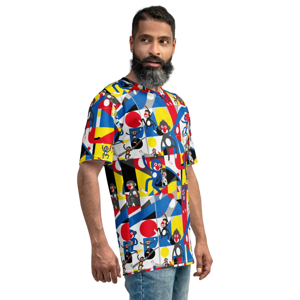 Primate Geometry on Men's Crew Neck T-Shirt — Right