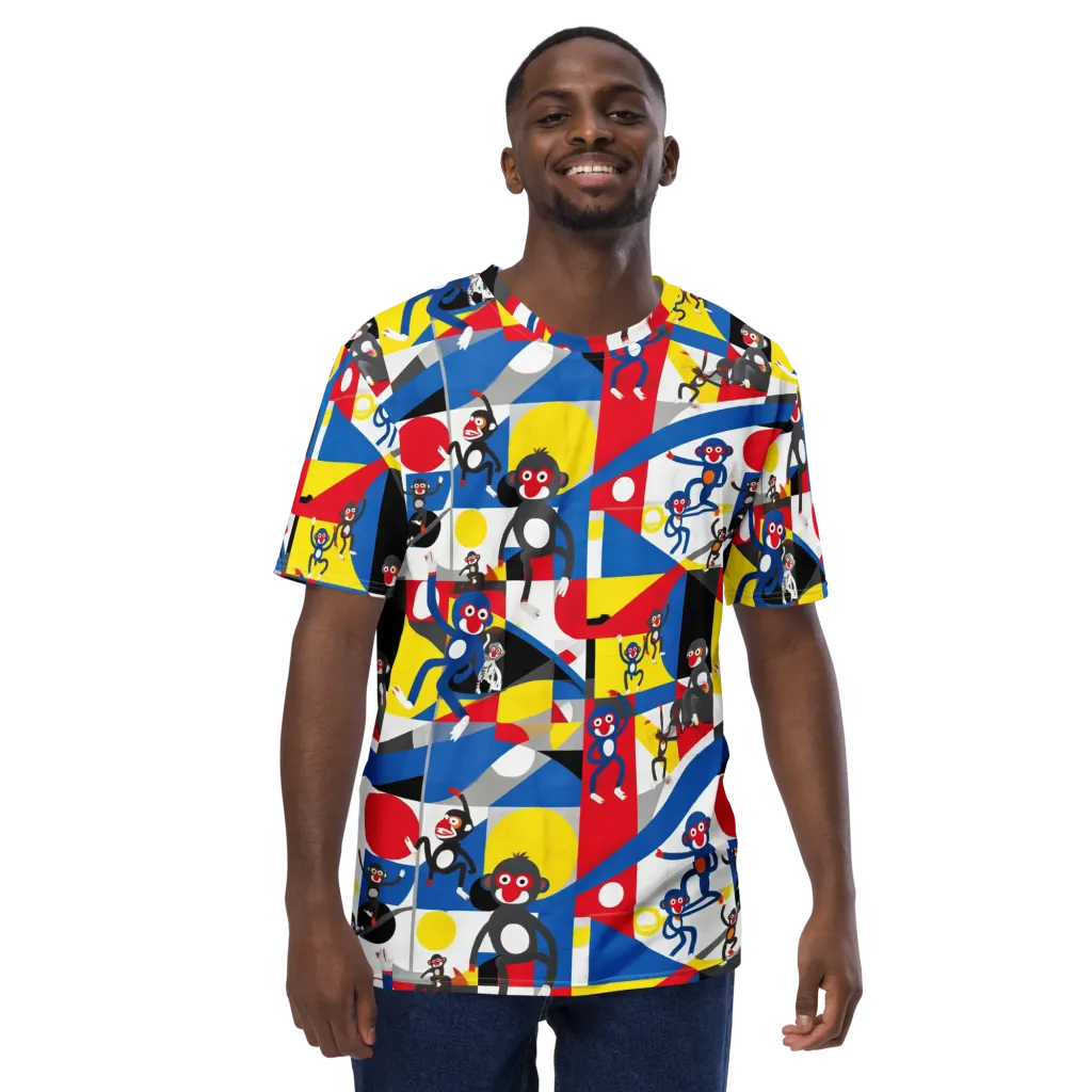 Primate Geometry on Men's Crew Neck T-Shirt — Front