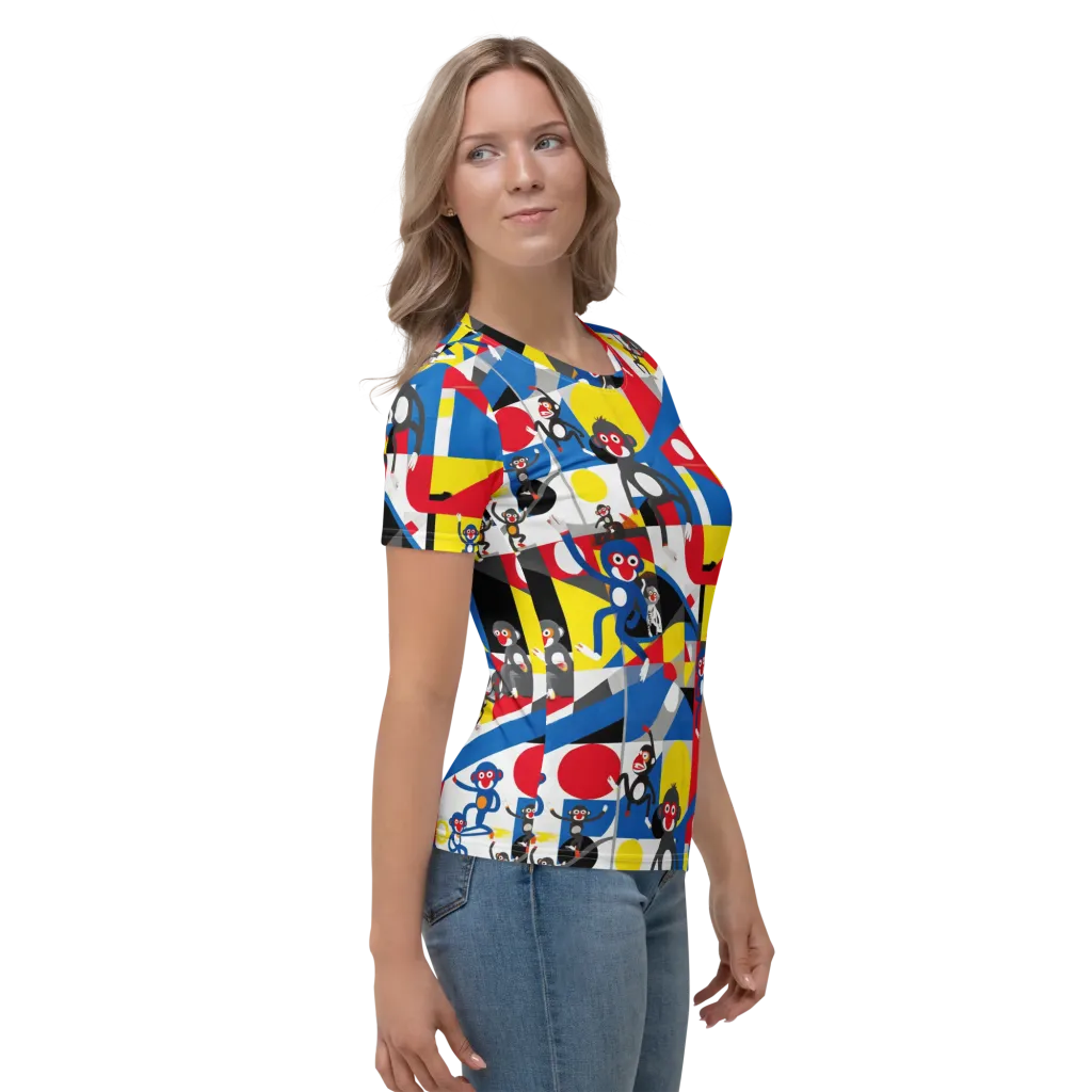 Primate Geometry on Women's Crew Neck T-Shirt — Right