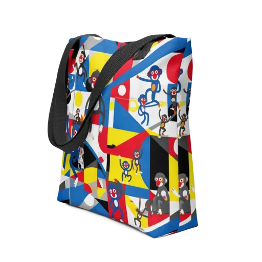 Primate Geometry on a Tote Bag