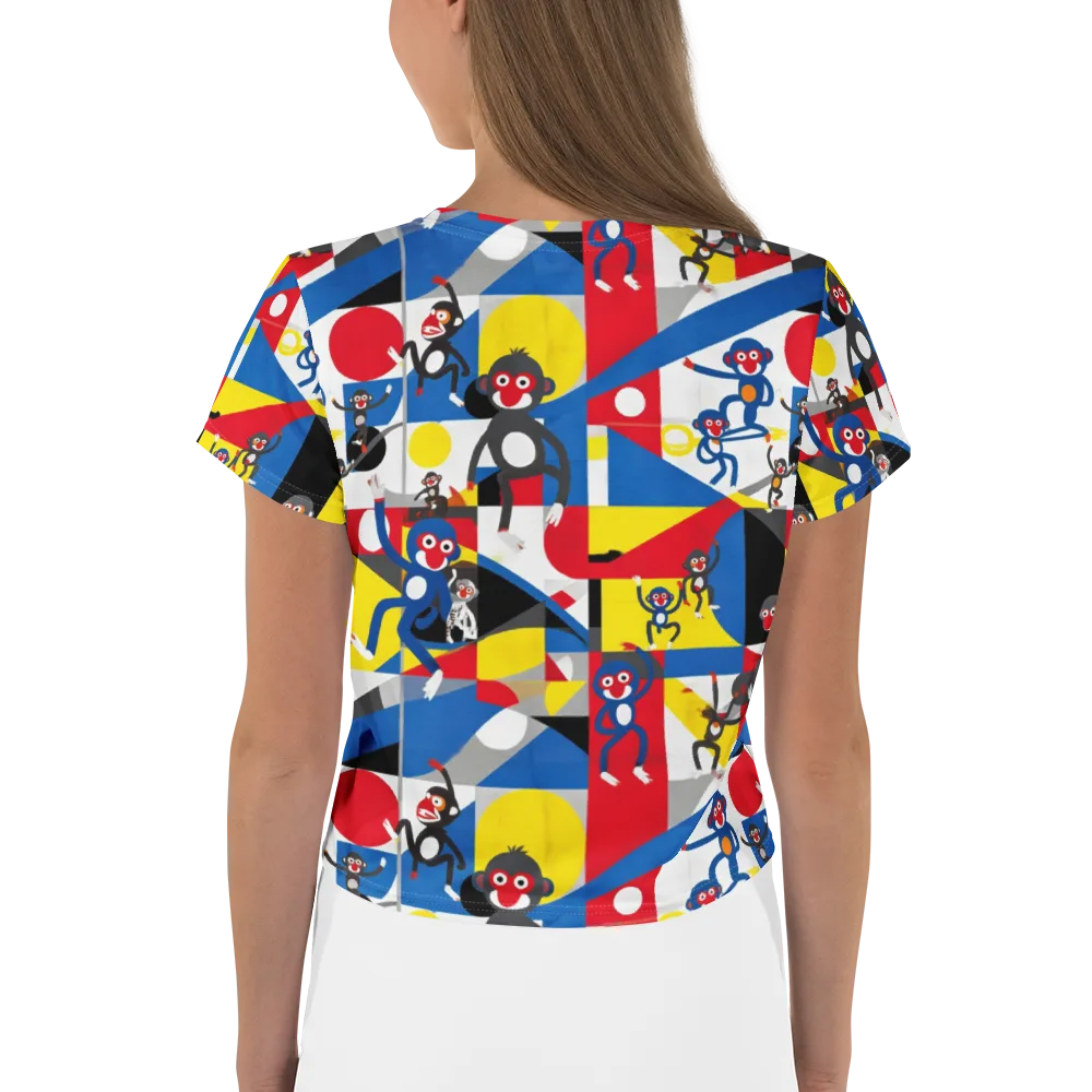 Primate Geometry on Crop Tee — Back