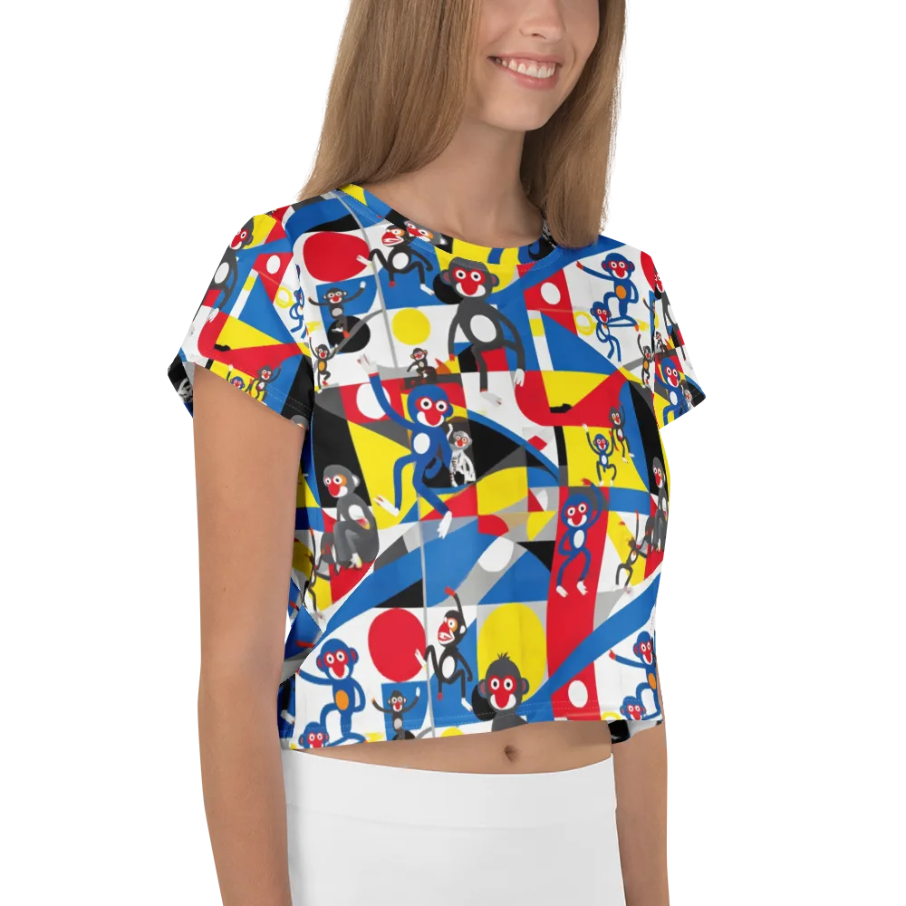 Primate Geometry on Crop Tee — Right