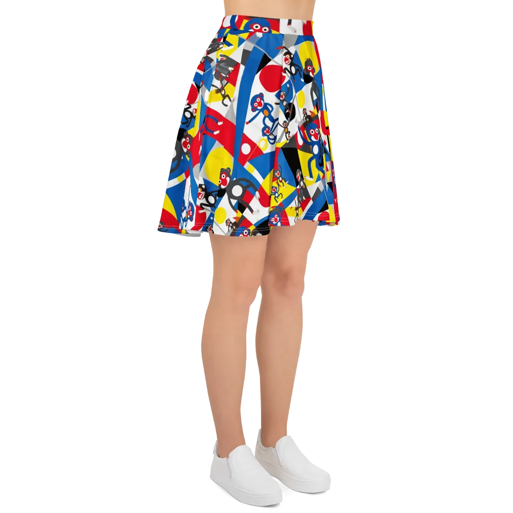 Primate Geometry on Skater Skirt — Right
