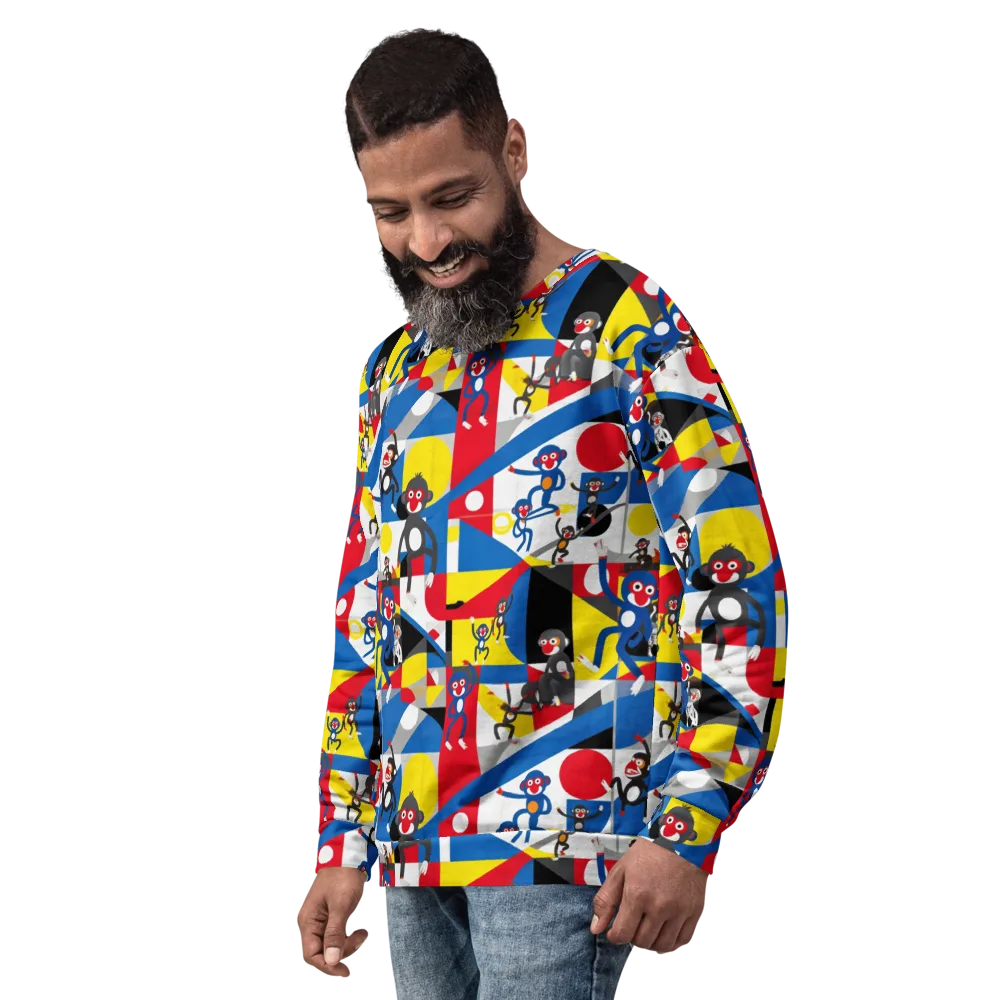 Primate Geometry on Sweatshirt — Left Front