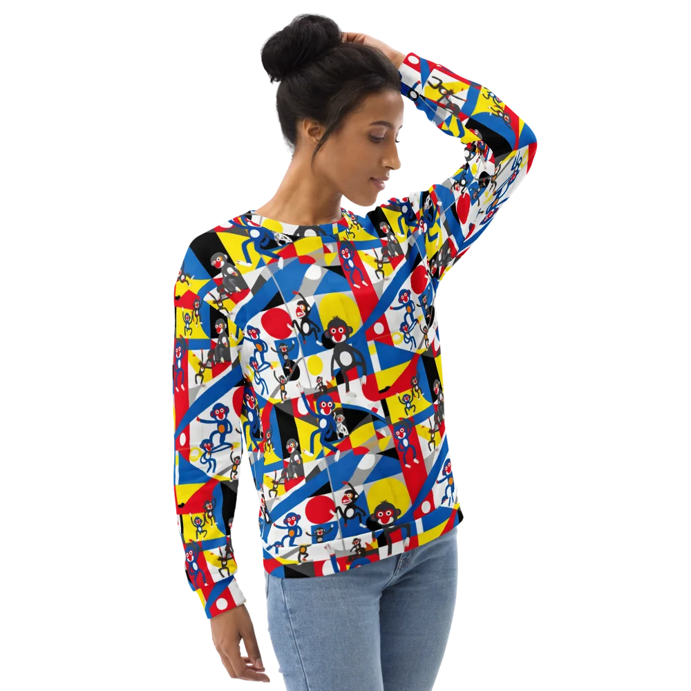 Primate Geometry on Sweatshirt — Right Front