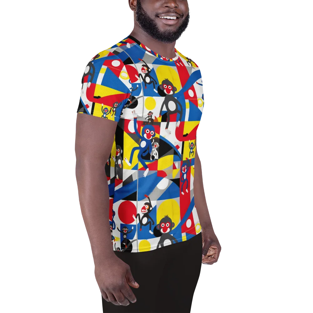 Primate Geometry on Men's Athletic T-Shirt — Right
