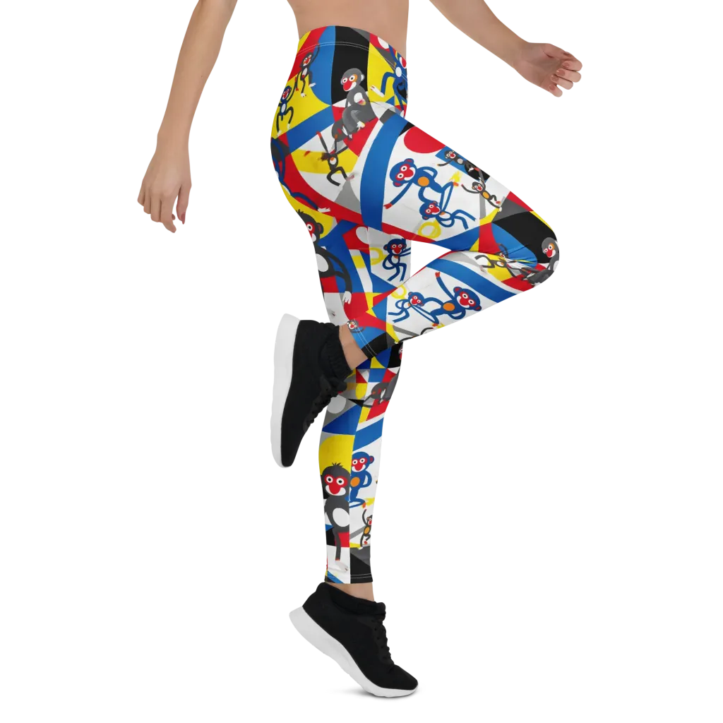 Primate Geometry on Leggings — Right