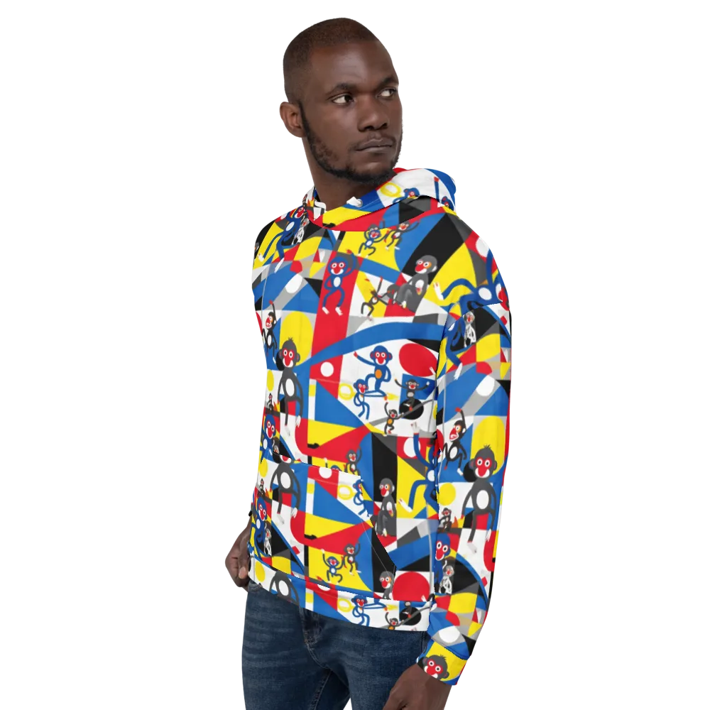 Primate Geometry on Hoodie — Left