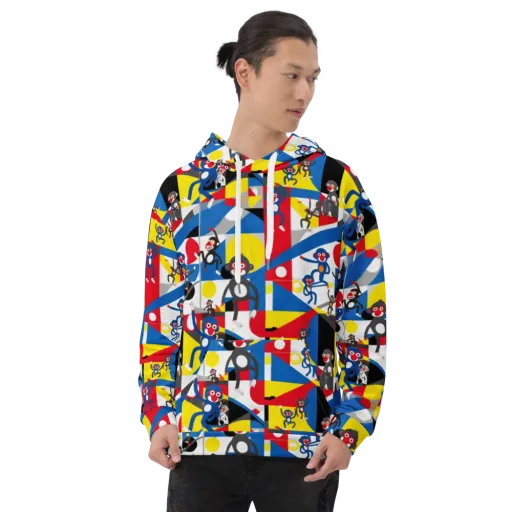Primate Geometry on a Hoodie