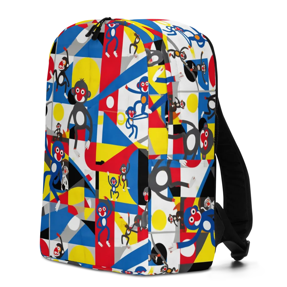 Primate Geometry on Minimalist Backpack — Left