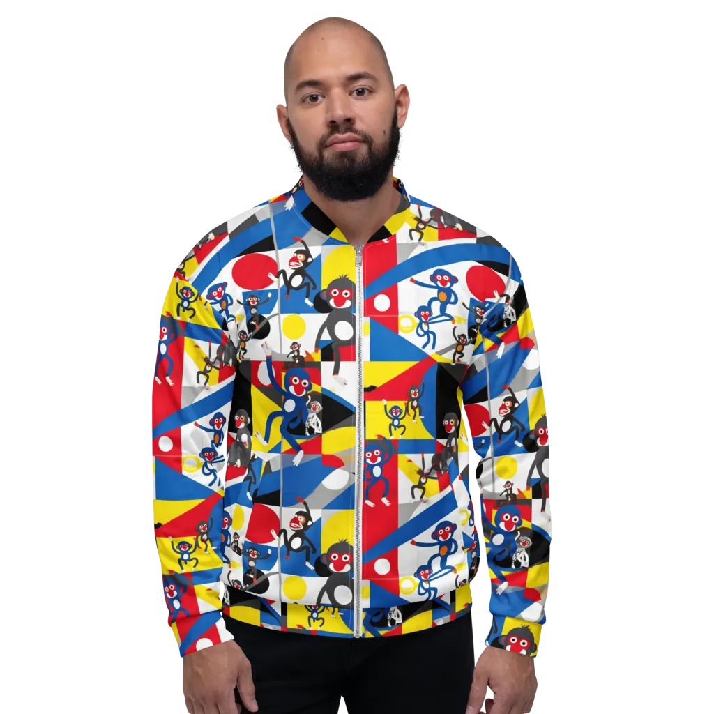 Primate Geometry on Bomber Jacket — Front
