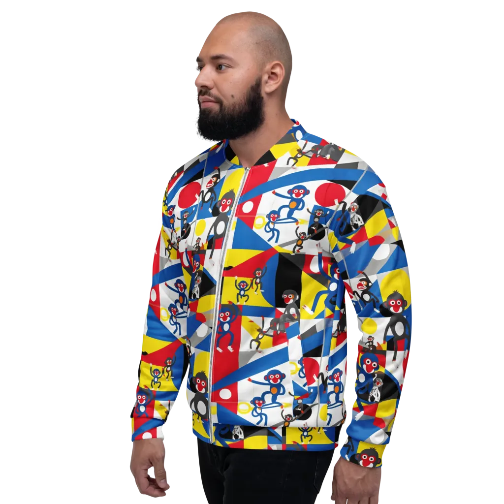 Primate Geometry on Bomber Jacket — Left