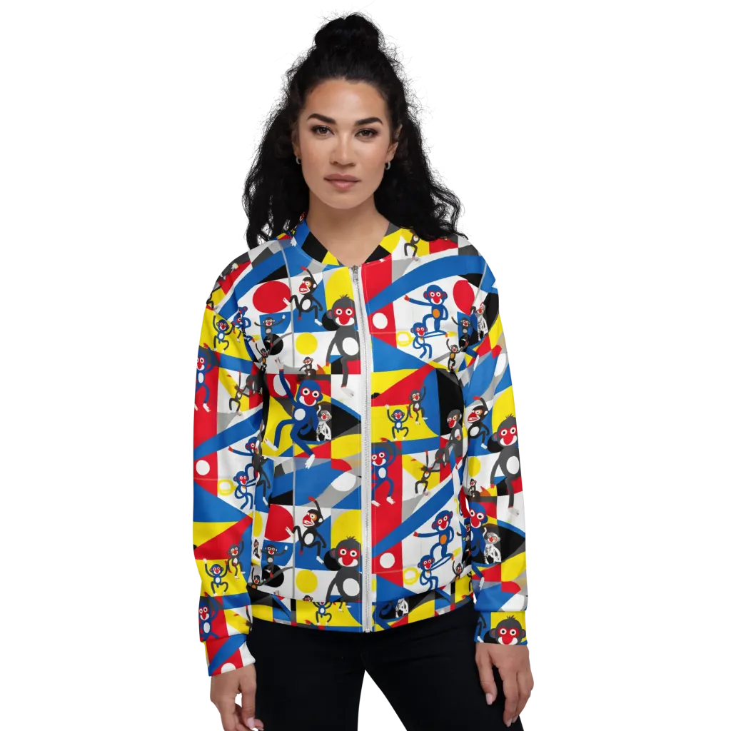 Primate Geometry on Bomber Jacket — Front