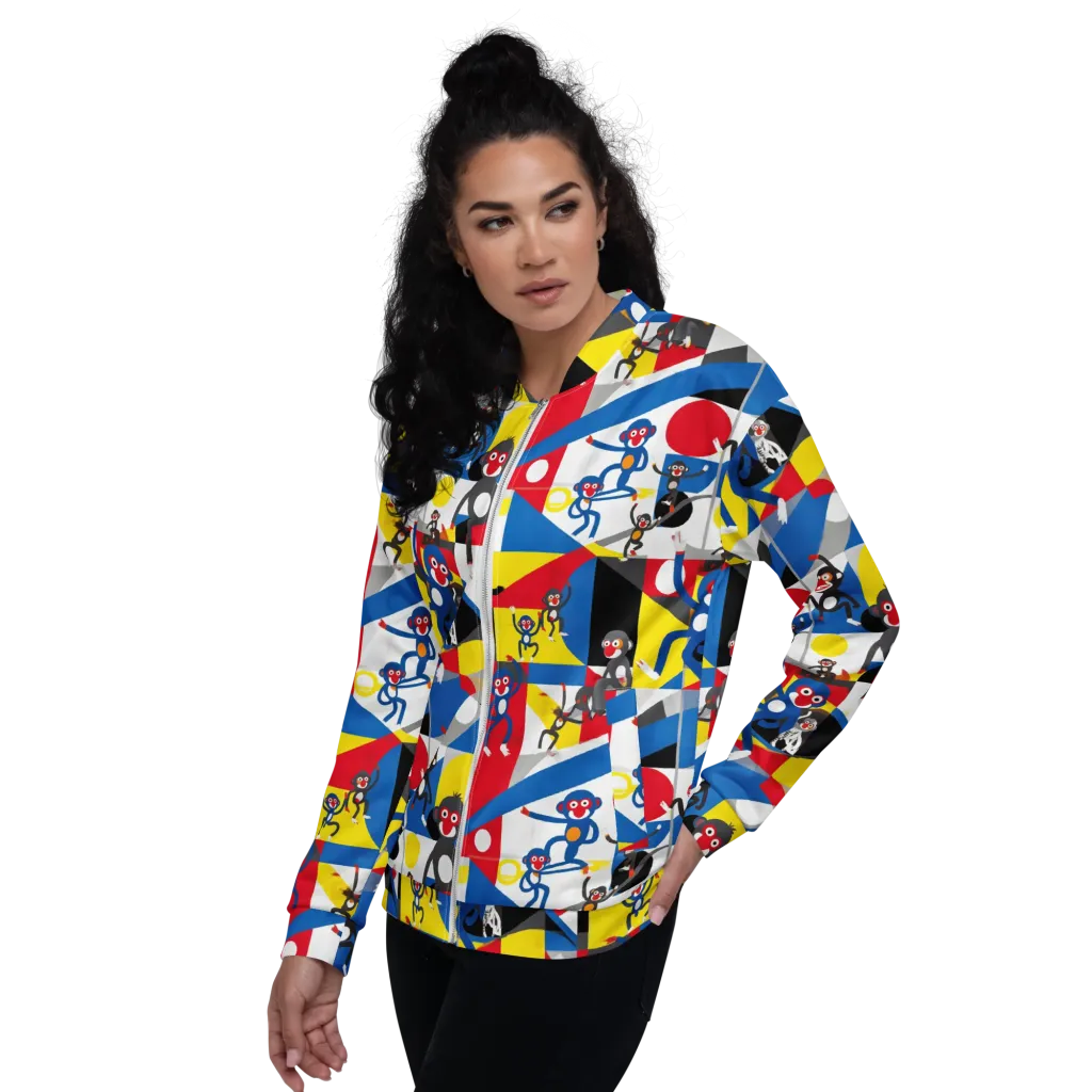 Primate Geometry on Bomber Jacket — Left