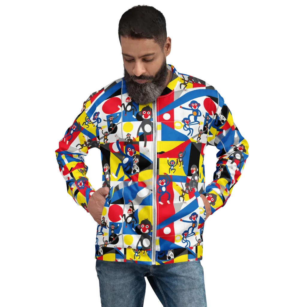 Primate Geometry on Bomber Jacket — Front