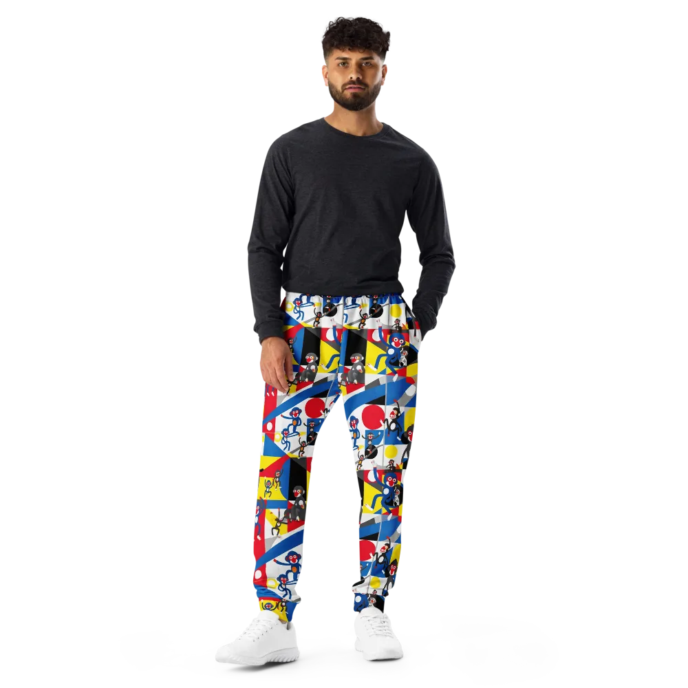 Primate Geometry on Men's Joggers — Front
