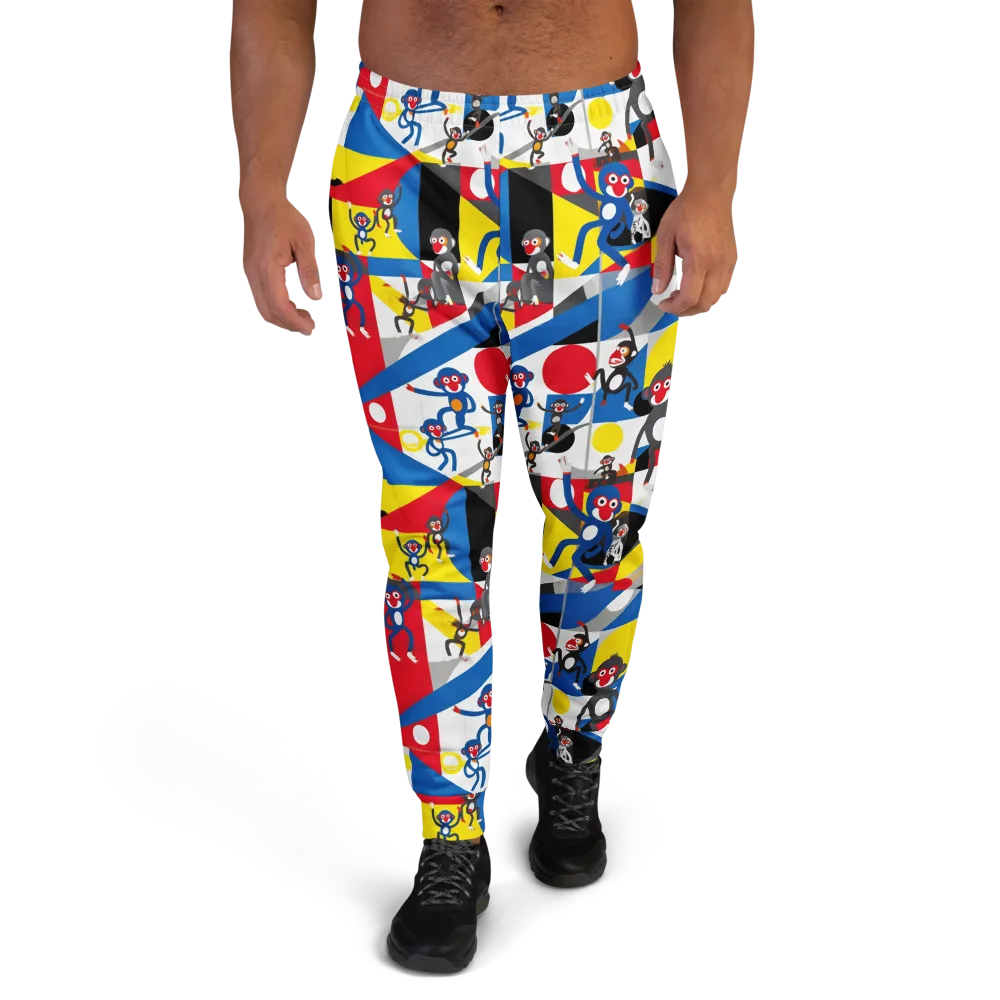 Primate Geometry on Men's Joggers — Front