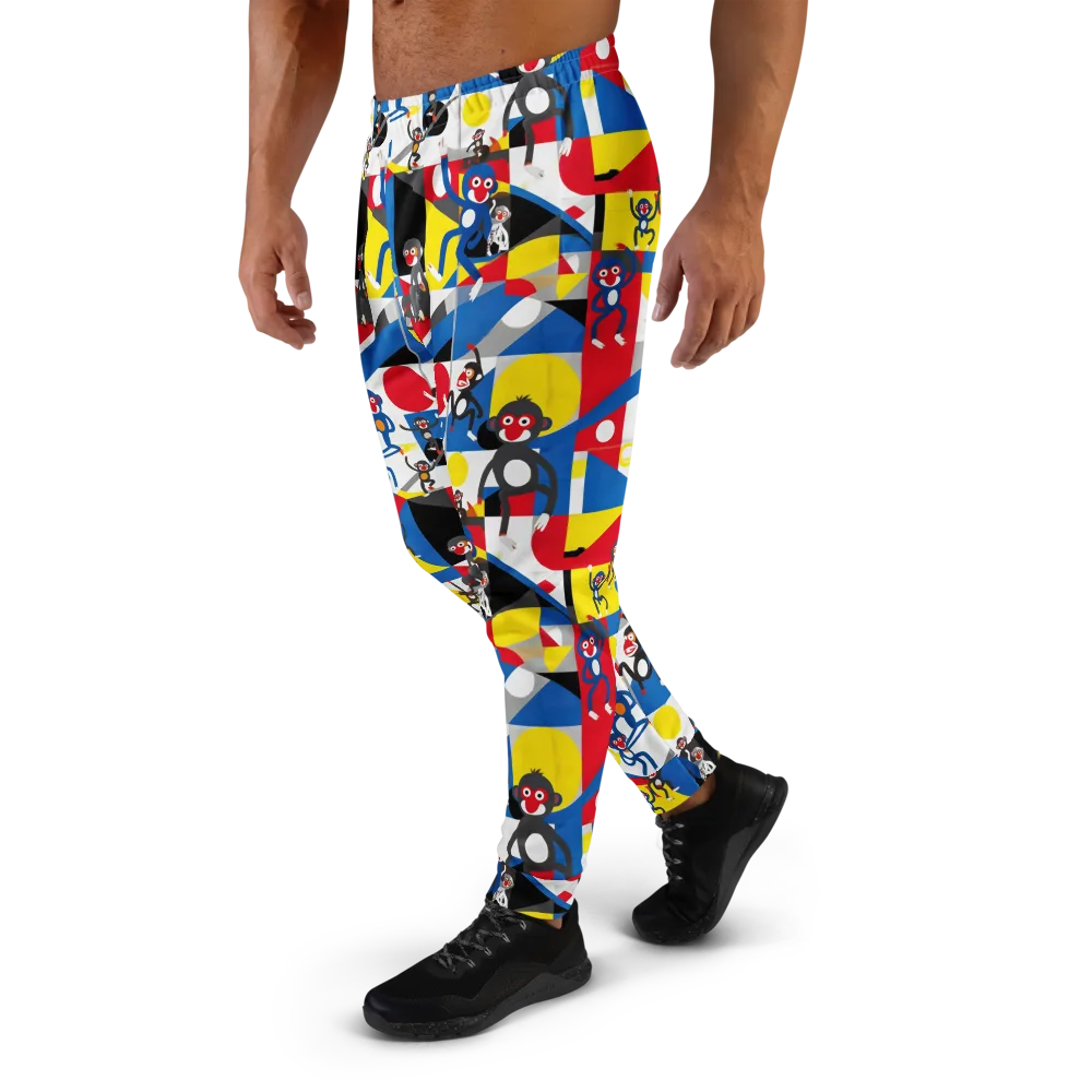 Primate Geometry on Men's Joggers — Left
