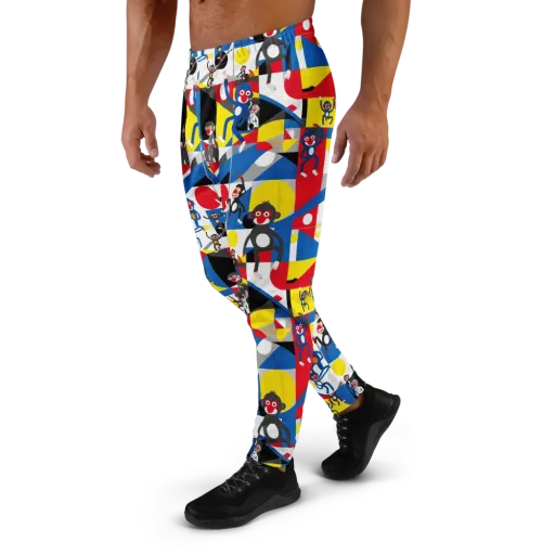 Primate Geometry on a Men's Joggers