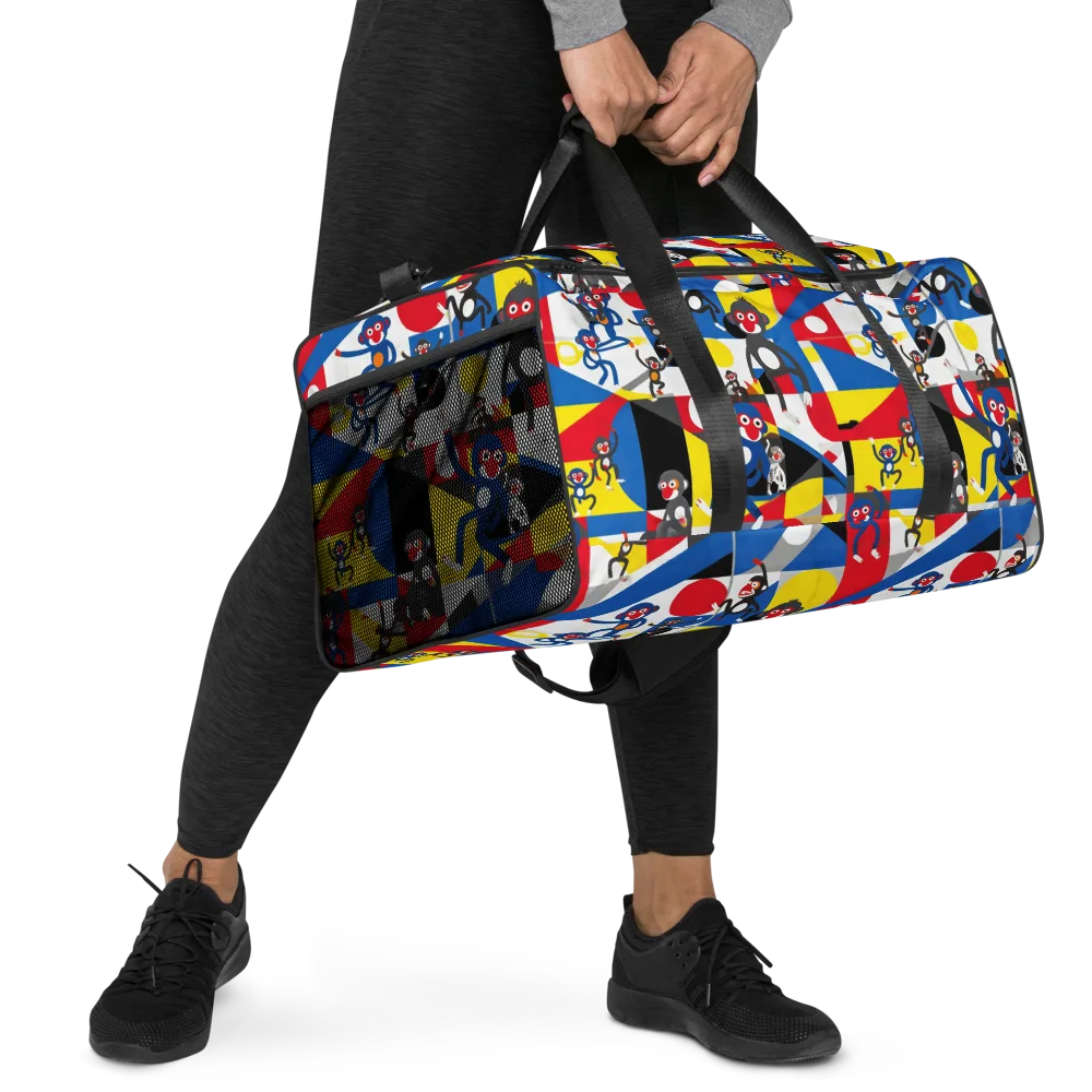 Primate Geometry on Duffle Bag — Right Front