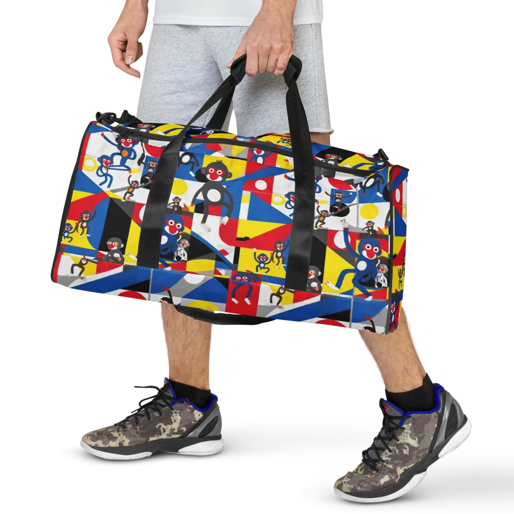 Primate Geometry on Duffle Bag — Front