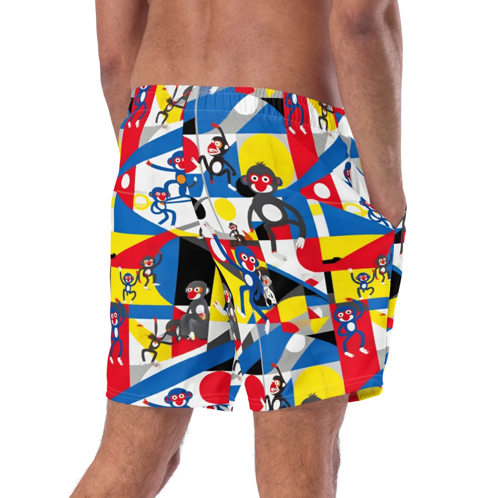 Primate Geometry on Swim Trunks — Right Back