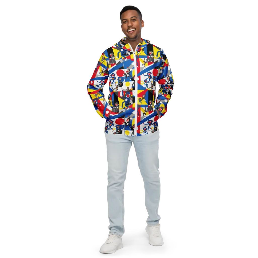 Primate Geometry on Men's Windbreaker — Front
