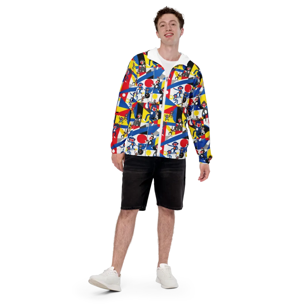 Primate Geometry on Men's Windbreaker — Front
