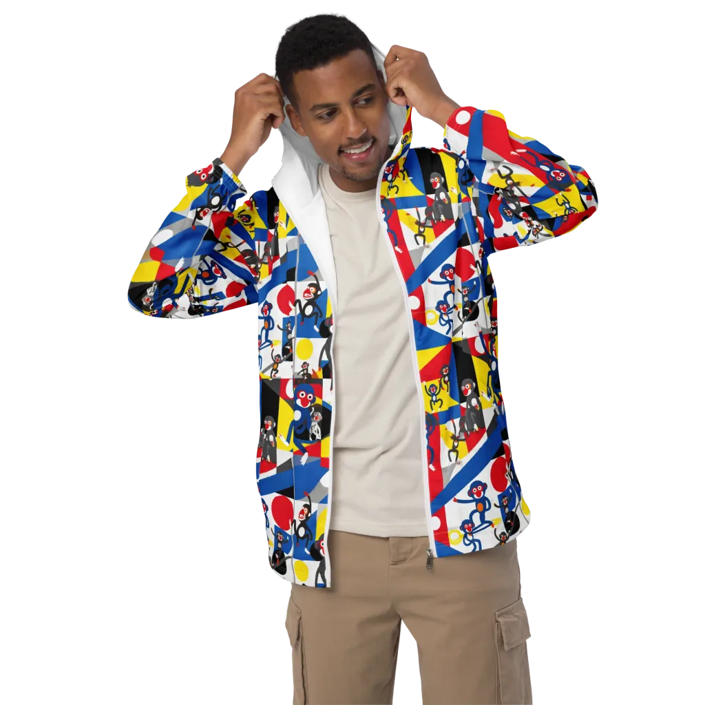 Primate Geometry on Men's Windbreaker — Front