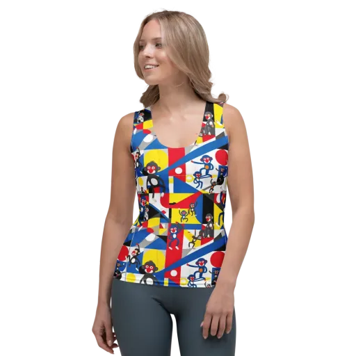 Primate Geometry on a Women's Tank Top