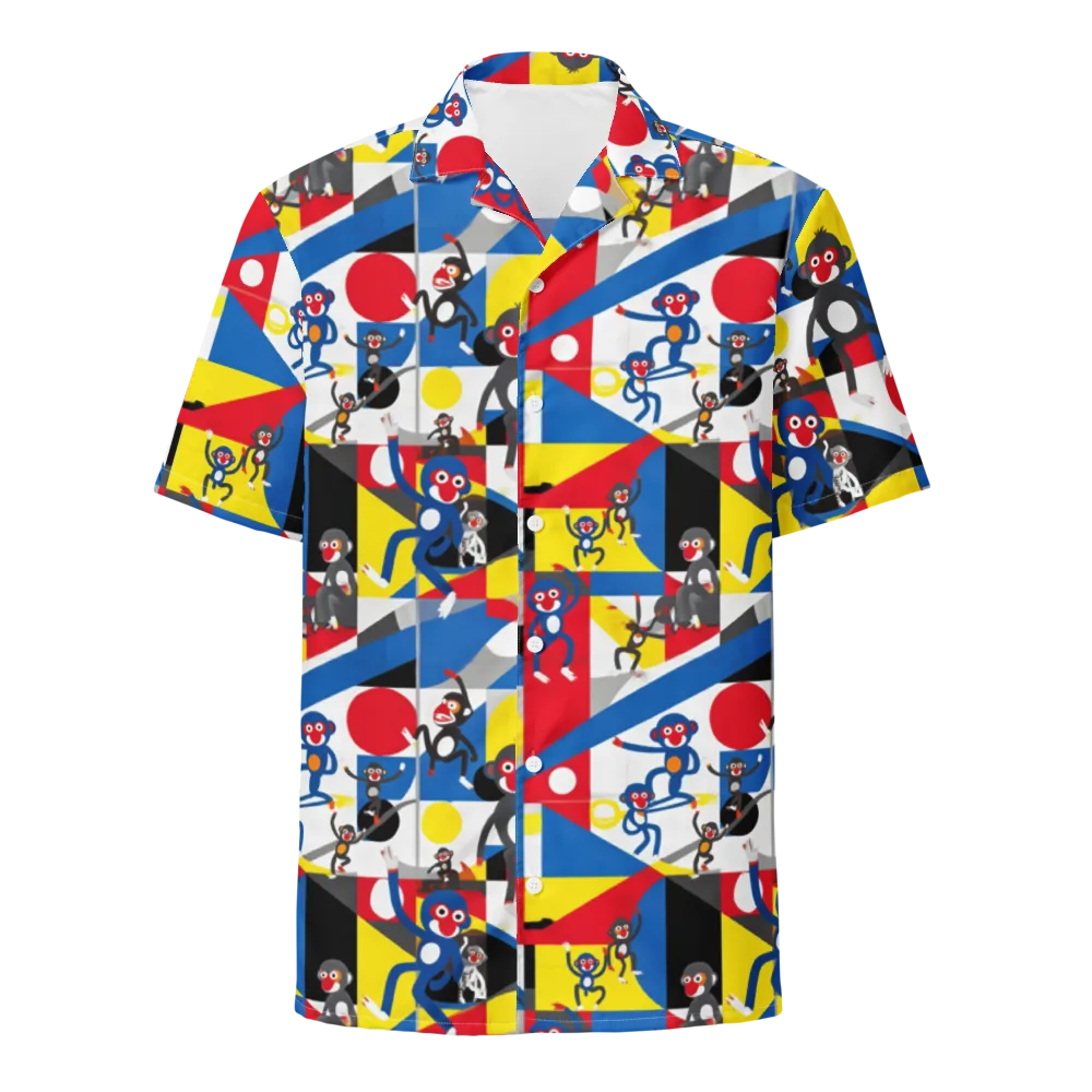 Primate Geometry on Button Shirt — Front