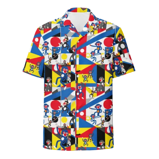 Primate Geometry on a Button Shirt
