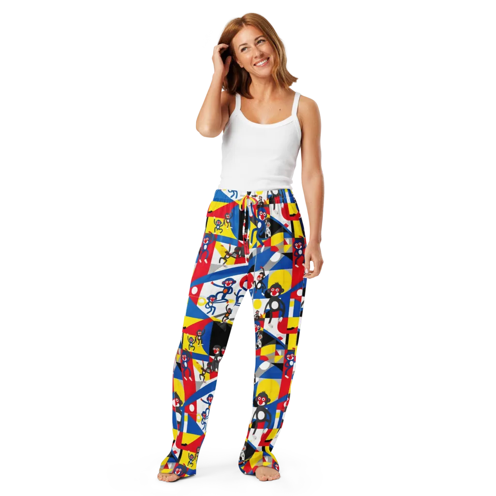 Primate Geometry on Women's Pajama Pants — Front