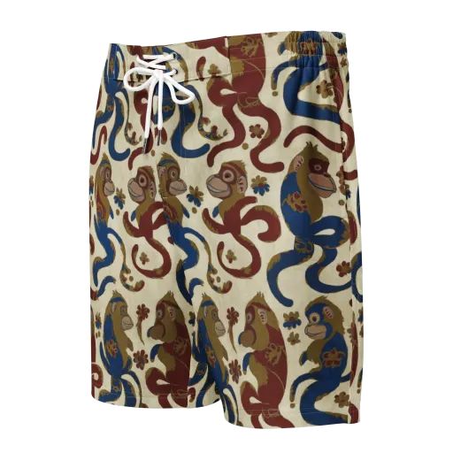 Carnival Macaque on a Men's Board Shorts