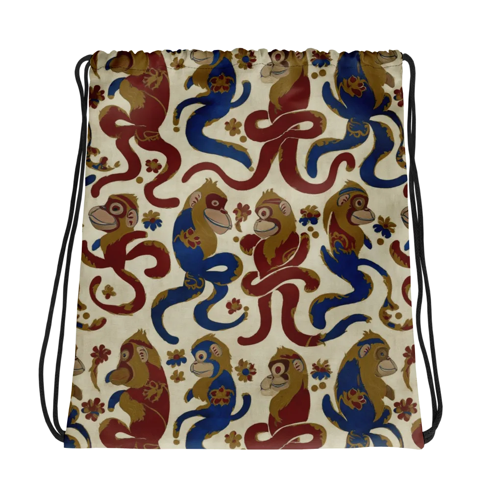 Carnival Macaque on Drawstring Bag — Photo