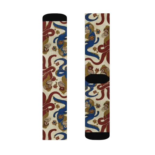 Carnival Macaque on a Socks