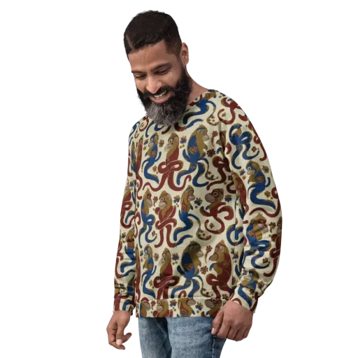 Carnival Macaque on a Sweatshirt