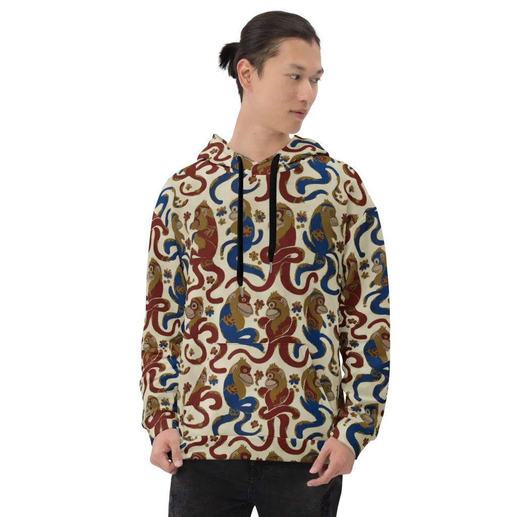 Carnival Macaque on Hoodie — Front