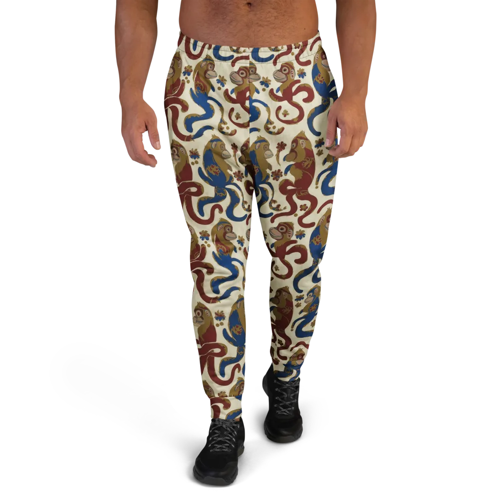 Carnival Macaque on Men's Joggers — Front