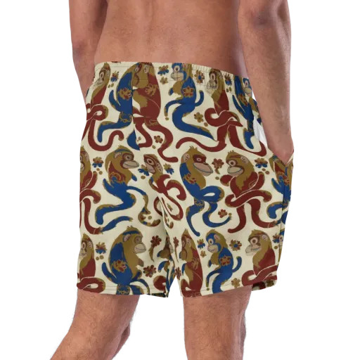 Carnival Macaque on a Swim Trunks