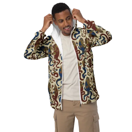 Carnival Macaque on a Men's Windbreaker