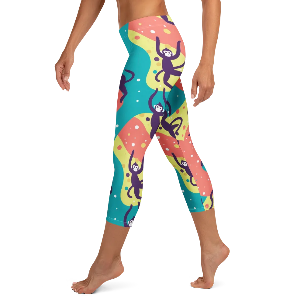 Canopy Carnival on Capri Leggings — Left