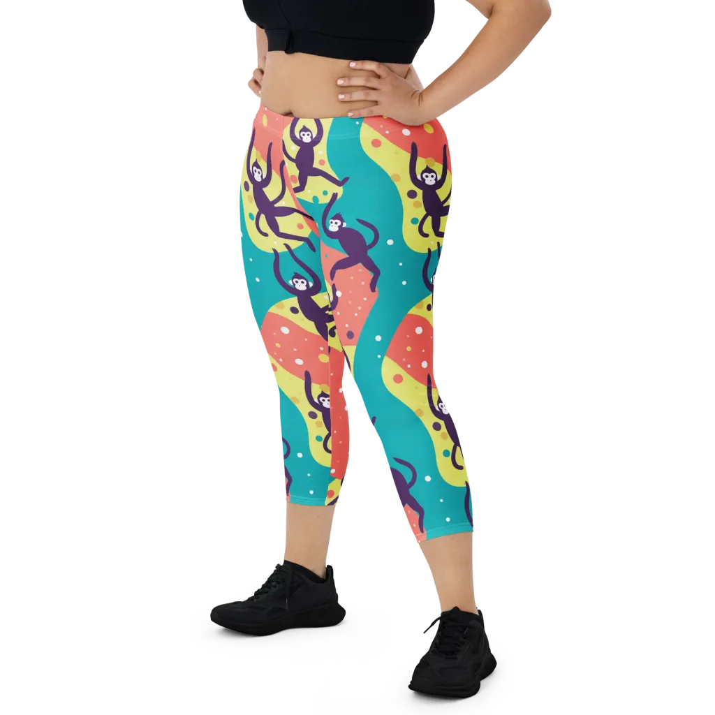 Canopy Carnival on Capri Leggings — Front