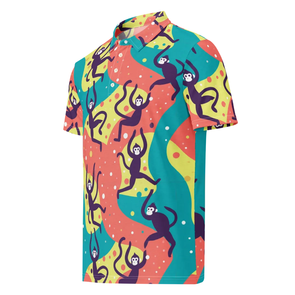 Canopy Carnival on Men's Slim Fit Polo Shirt — Left Front