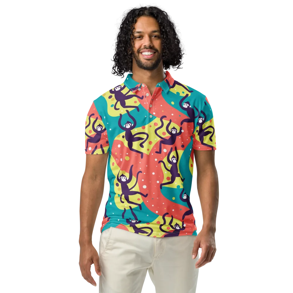 Canopy Carnival on Men's Slim Fit Polo Shirt — Front